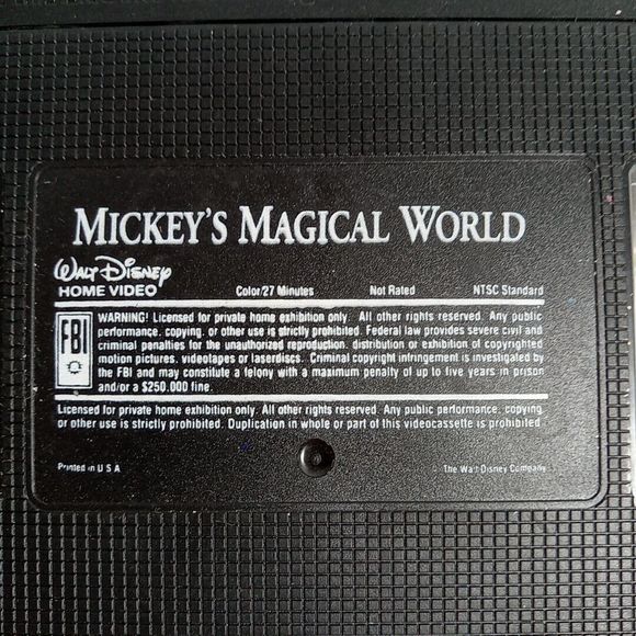 Walt Disney Classics Commemorative Edition Mickey's Magical World VHS - Picture 2 of 8